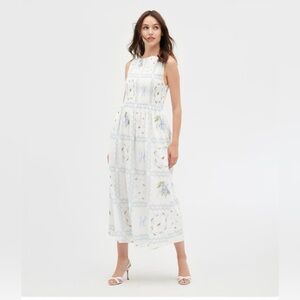 The Cosima Nap Dress, White patchwork floral